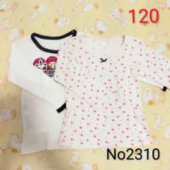 No2310★120サイズ/秋冬用　長袖肌着　インナー　2枚セット