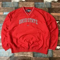 ビンテージ 古着 NIKE ナイキ 刺繍ロゴ プルオーバー ジャケット XL 赤