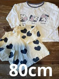 80サイズ　長そでTシャツ2枚セット