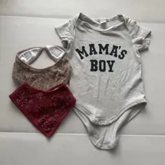 ロンパース、スタイ　３点セット