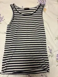 COMME CA ISM ボーダータンクトップ M