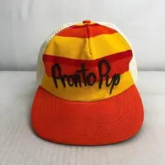 【US古着】PRONTO POP ビンテージ オレンジ イエロー キャップ