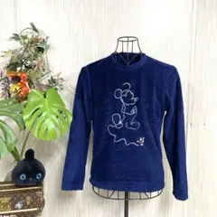 UNIQLO 　ミッキーマウス刺繍 ネイビー トレーナーメンズ　S