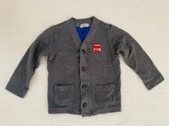M.H.BUS バス刺繍 カーディガン グレー
