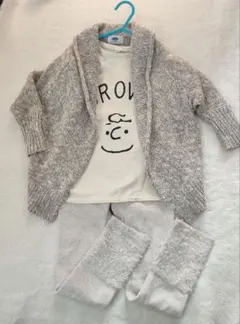 スヌーピー　長袖　カーディガン　レギンス　ホワイト　３点　トレーナー