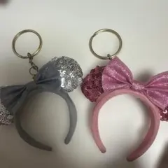 ディズニーカチューシャキーホルダーセット