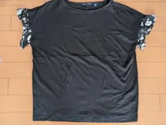 ユニクロ✕Studio Sanderson フラワーフリル袖 Tシャツ Lサイズ