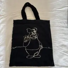 ベルンハルト モヘア刺繍 キャラクター トートバッグ ブラック - メルカリ