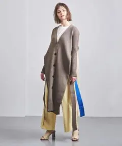 【AKIRANAKA】ロングカーディガン ベージュ 1のサムネイル