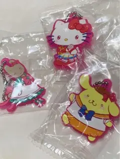 セーラームーン×サンリオキャラクターズ　ラバーマスコット3個セット　ガチャガチャ