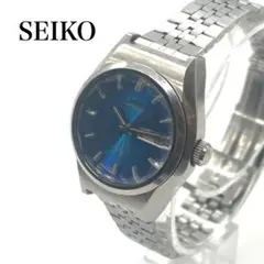 SEIKO セイコー レディース 手巻き ブルー文字盤 稼働品 カレンダー難ありのサムネイル