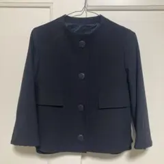 DoCLASSE ノーカラージャケット ネイビー サイズ9