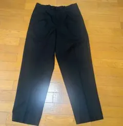 UNIQLO C タックワイドテーパードパンツ ブラック