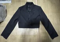 SHEIN ブラック クロップド テーラードジャケットのサムネイル