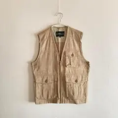 90s~ ヴィンテージ レトロ 古着 フィッシングベスト ハンティング ベージュ