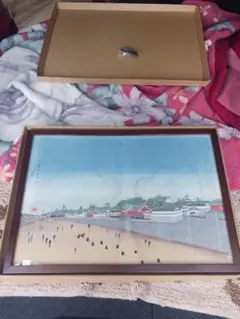 真作】絵画 小林大策 油彩6号 甲斐小泉 淡く鮮やかな抽象風景画 W110