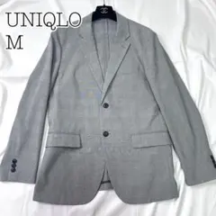 新品 ユニクロ　感動ジャケット　 グレー　グレンチェック　スリムフィット　メンズ