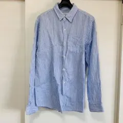 GAP ストライプ リネンシャツ 長袖 ブルーのサムネイル
