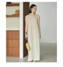 リブタンクワンピース plage 新品未使用　ベージュ　36