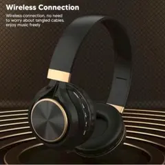 ワイヤレスヘッドホン T10 Bluetooth対応 ブラックのサムネイル