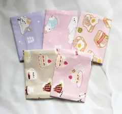 5点セット　子供用ポケットティッシュケース　入園入学 ゆめかわ　ファンシー　猫