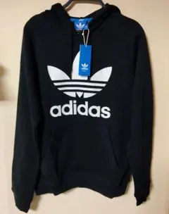 新品未使用　adidasオリジナルブラックパーカーフード付き XLサイズタグ付き