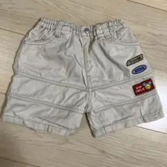 ベージュ刺繍パッチパンツ