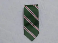 J.CREW　ストライプ　ネクタイ　グリーン/赤紫　Made in Italy