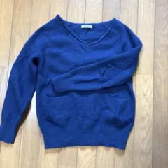 TOTALITE ネイビー Vネックセーター