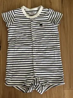 DOUBLE.B ストライプロンパース 半袖80