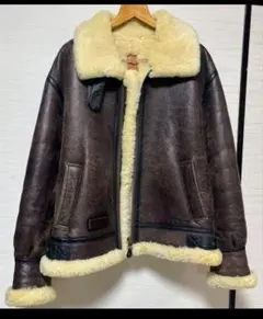 HOPE 希少　L　B-3　フライトジャケット　レザー　ムートン　ダークブラウン