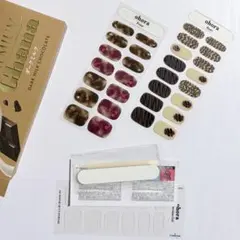ohora ネイルシール 2種セット 未使用 ジェルネイル風 チョコデザイン