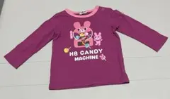 HOT BISCUITS ミキハウス　長袖カットソー90cm ピンクx紫