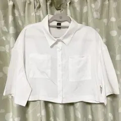 新品⭐︎XL ホワイトショート丈シャツ