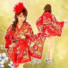 花魁 コスプレ衣装 レッド 蝶々 ビジュー 掲載12月まで - メルカリ
