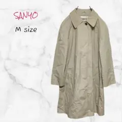 SANYO ステンカラーコート【ベーシック】M ベージュ ラグランスリーブ