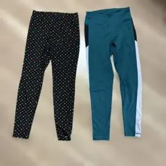 カラフルドット柄とReebokレギンスセット