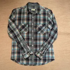 nano universe ナノユニバース　チェックシャツ　水色