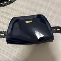 BVLGARIネイビー エナメルポーチ