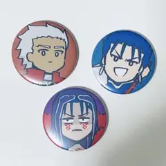 エミヤ　クー・フーリン　クー・フーリンオルタ　謎丸缶バッジ3個セット