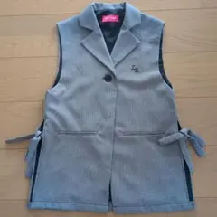 LOVE RABBY チェック柄ノースリーブベスト 130