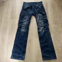 XL】ニコルクラブフォーメン ストレッチ カーゴ デニムパンツ 50 Y2K 
