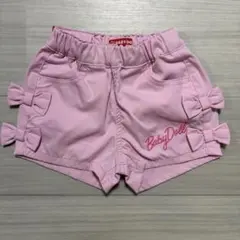 BABYDOLL ピンク リボン付きショートパンツ 80