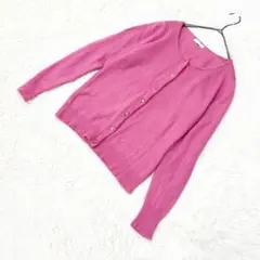 INDEX インデックス✨長袖カーディガン【Ｍ】金ボタン　アンゴラミックス