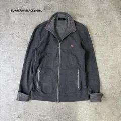 BURBERRY BLACKLABEL ジップアップ ホース刺繍 裏地ボーダー