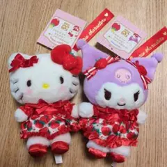 サンリオ いちご新聞 マスコットホルダー ハローキティ、クロミ2体セット