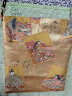 雅な平安絵巻柄帯リメイクショルダーバッグのサムネイル