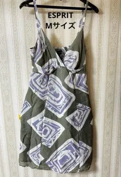 ESPRIT キャミソールワンピース　オリーブグリーン　M 38 サイズ