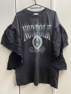 Haru様専用　LEPSIM ブラック Tシャツ Lサイズ フリル袖