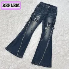REFLEM レフレム 切り替え カットオフ フレア デニムパンツ y2k M